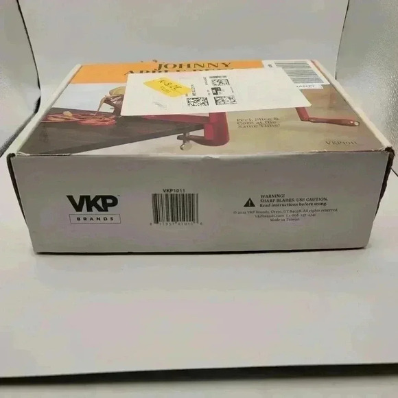 Johnny Apple Peeler (VKP1011), Clamp Base, Stainless Steel Blades, Red - Picture 4 of 6